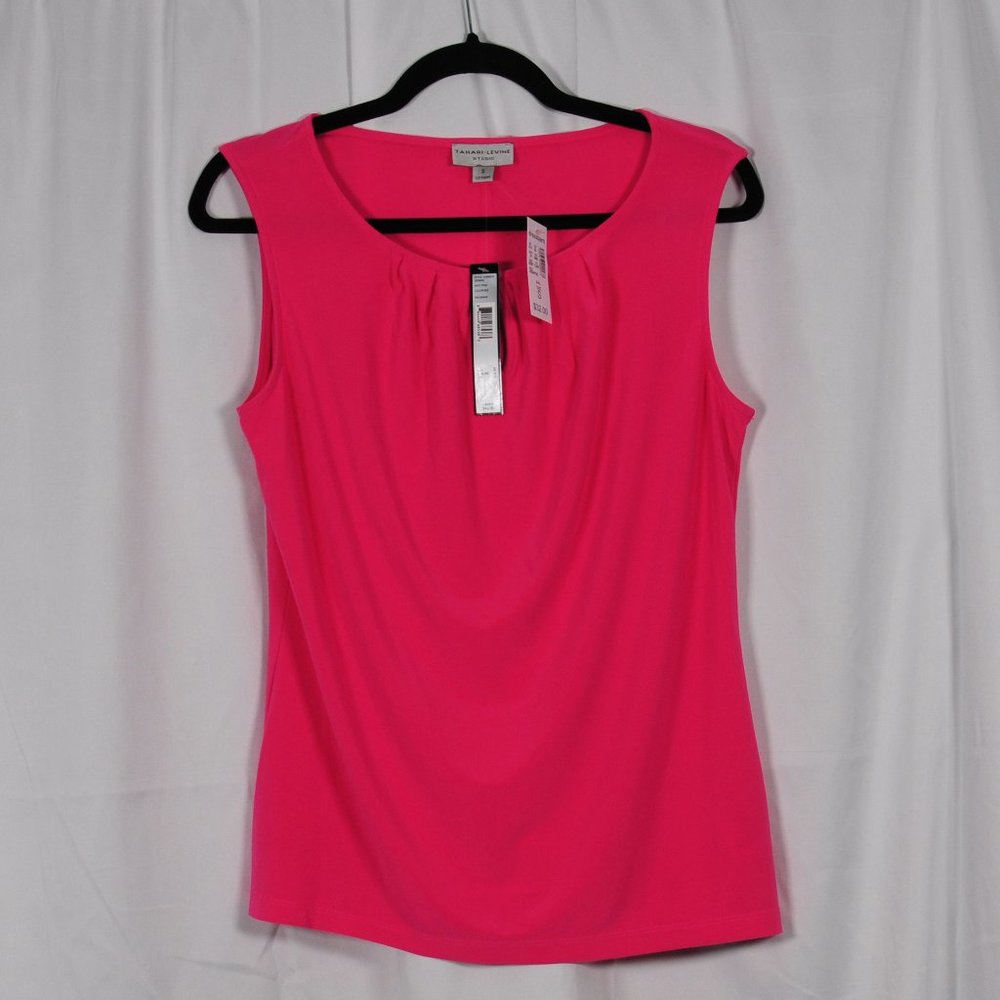 Tahari-Levine Studio Sleeveless Pink Blouse Size S new with tags